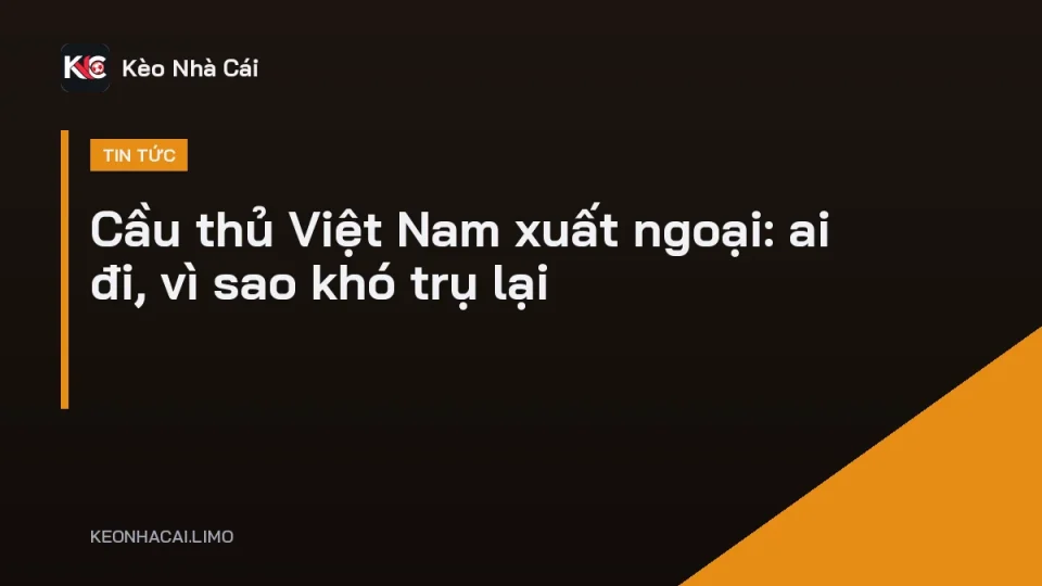 Cầu thủ Việt Nam xuất ngoại thi đấu trong màu áo câu lạc bộ nước ngoài