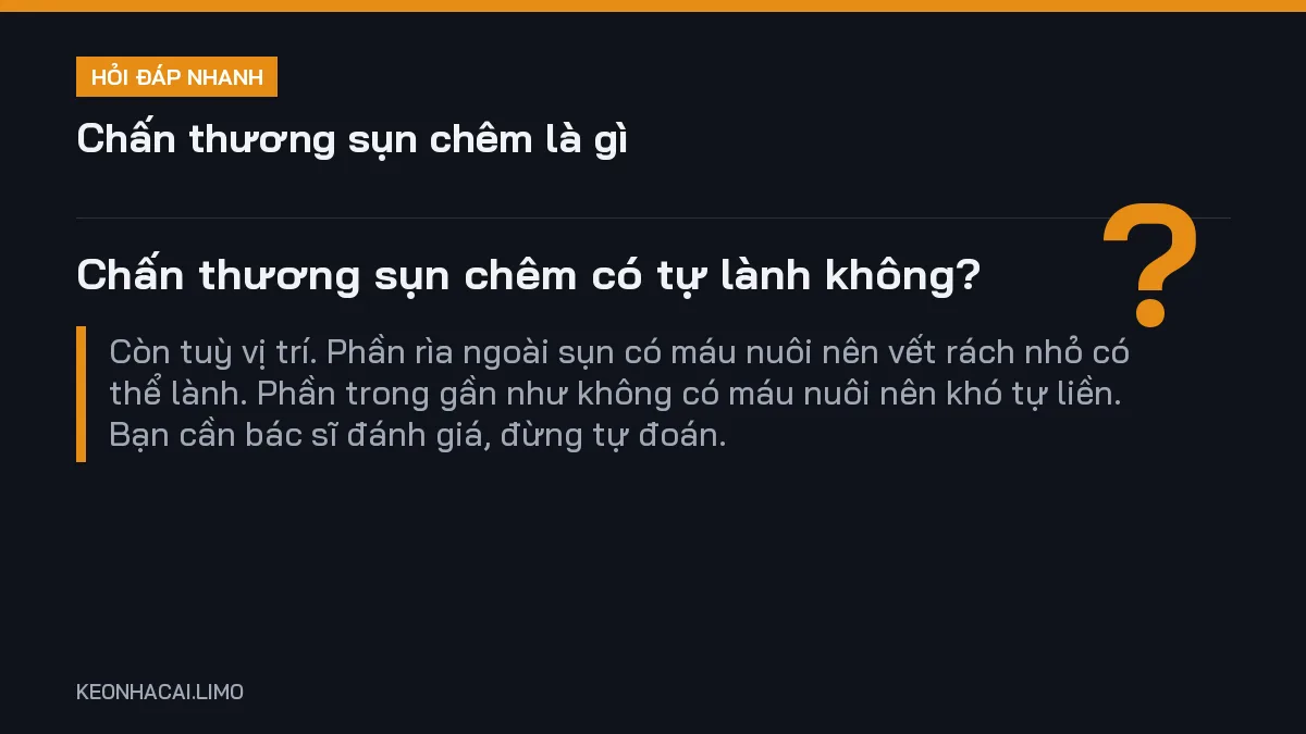 Hỏi đáp nhanh chấn thương sụn chêm là gì: Chấn thương sụn chêm có tự lành không