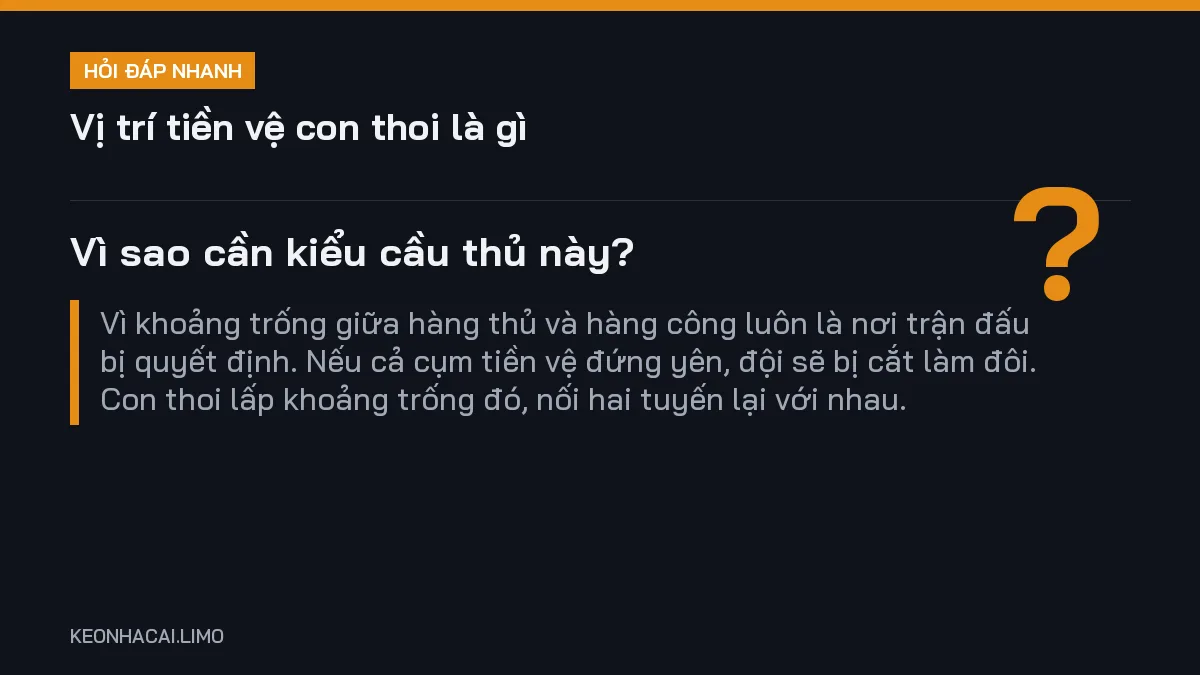 Hỏi đáp nhanh vị trí tiền vệ con thoi là gì: Vì sao cần kiểu cầu thủ này