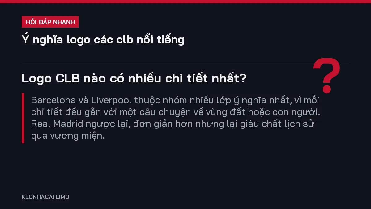 Hỏi đáp nhanh ý nghĩa logo các clb nổi tiếng: Logo CLB nào có nhiều chi tiết nhất