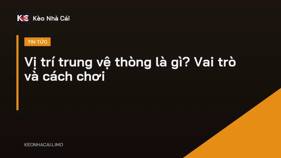 Sơ đồ vị trí trung vệ thòng đứng sau hàng phòng ngự trên sân bóng đá