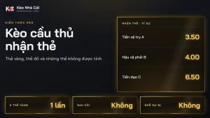 Kèo cầu thủ nhận thẻ: luật tính, vị trí hay ăn thẻ và trọng tài