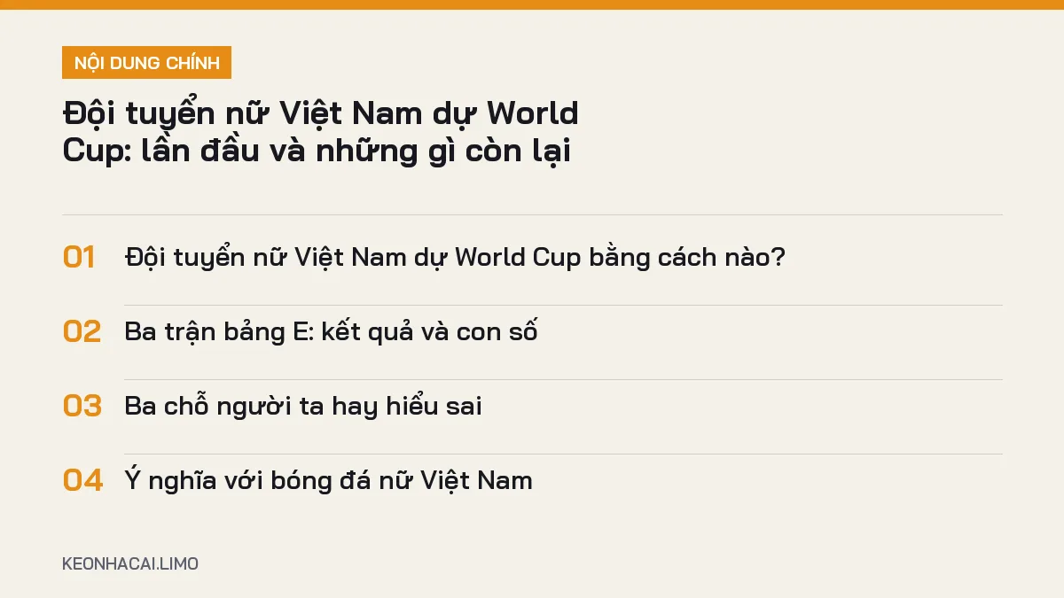 Tóm tắt nội dung đội tuyển nữ việt nam dự world cup, 4 ý chính cần biết