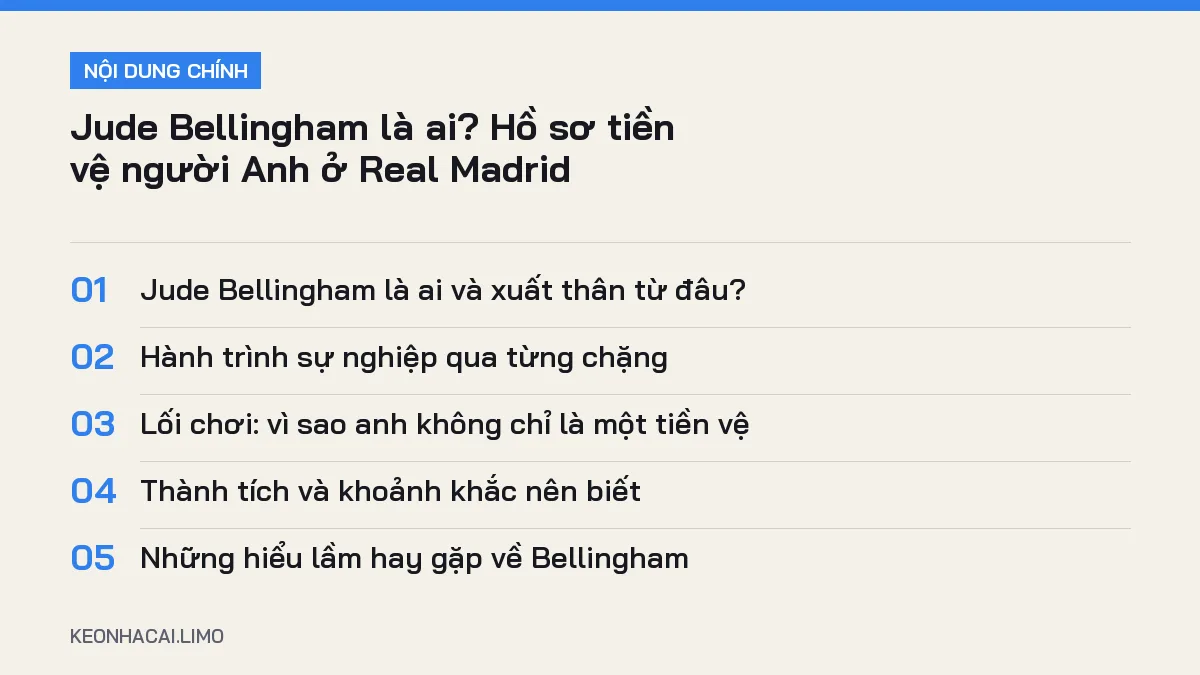 Tóm tắt nội dung jude bellingham là ai, 5 ý chính cần biết