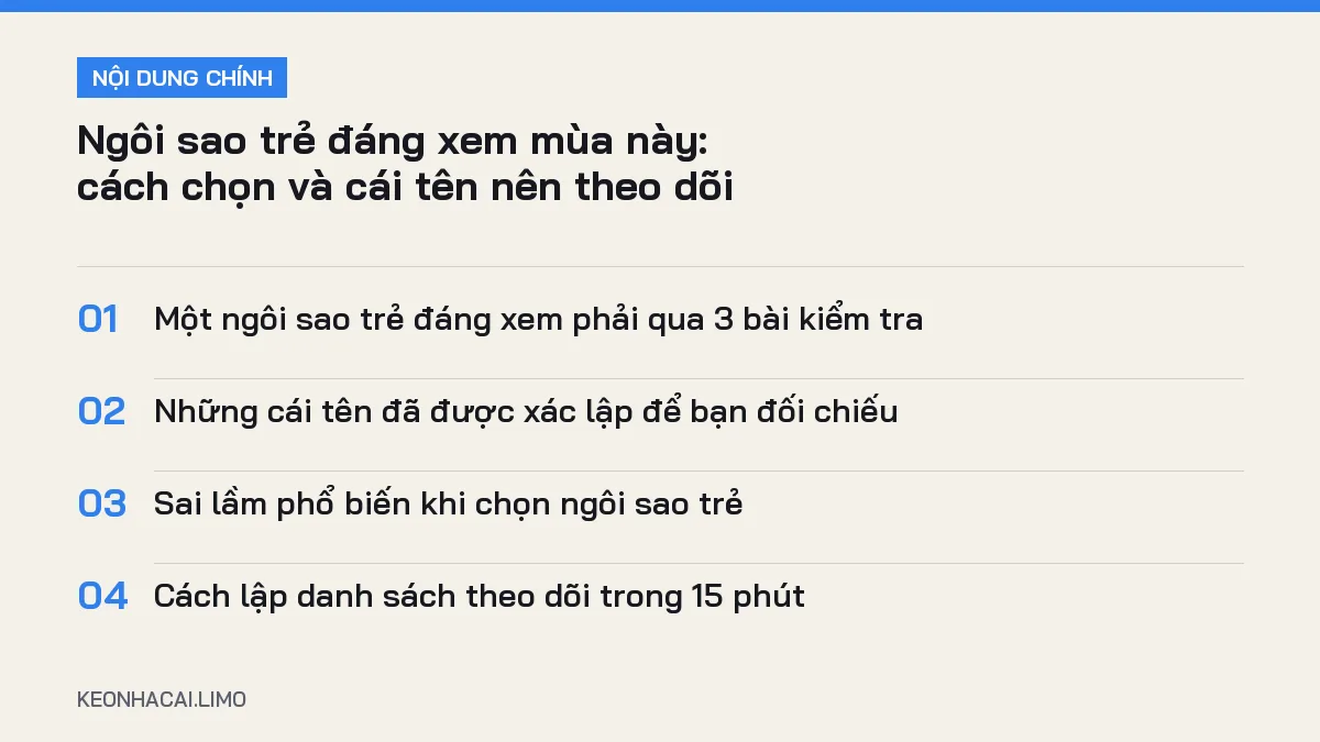 Tóm tắt nội dung ngôi sao trẻ đáng xem mùa này, 4 ý chính cần biết