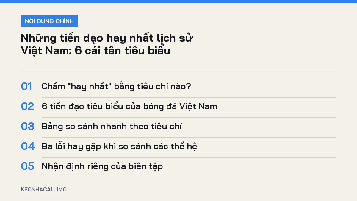 Tóm tắt nội dung những tiền đạo hay nhất lịch sử việt nam, 5 ý chính cần biết