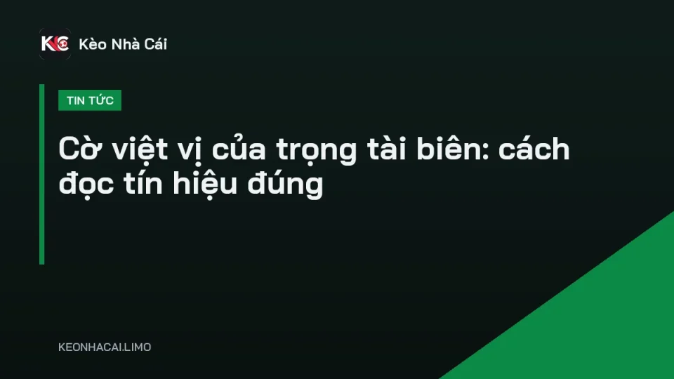 Trọng tài biên giơ cờ việt vị chạy dọc đường biên sân bóng